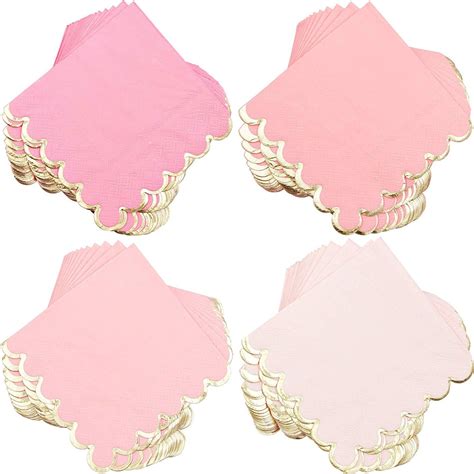 pink and gold party napkins|Pink and Gold Napkins .